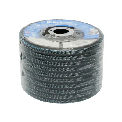Disc lamelar abraziv cu zirconiu pentru polizat metal inox P60, 125mm Breckner Germany - imagine 3