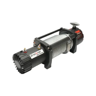 Troliu electric cu telecomanda 12V, 6.5cp, 6.1T (13500lbs) cablu otel 9x24m solenoid 400A Breckner Germany - imagine 3
