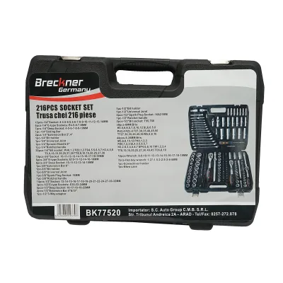 Trusa scule combinate 216 piese Breckner Germany - imagine 3