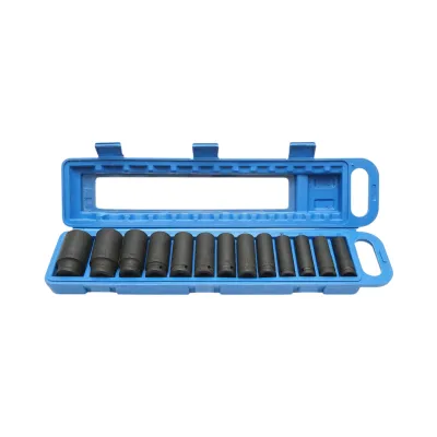 Set 13 chei tubulare de impact lungi 10-32mm, patrat 1/2 inch Cr-Mo Breckner Germany