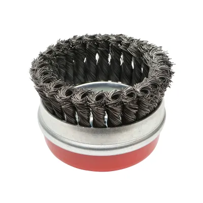 Perie sarma cu toroane tip cupa cu fir rasucit 100mm, M14 Breckner Germany - imagine 2