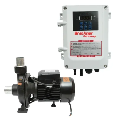 Pompa apa de suprafata 550W, 48V debit 17 m3/h cu controller MPPT+senzor nivel apa pentru panou solar fotovoltaic Breckner Germany