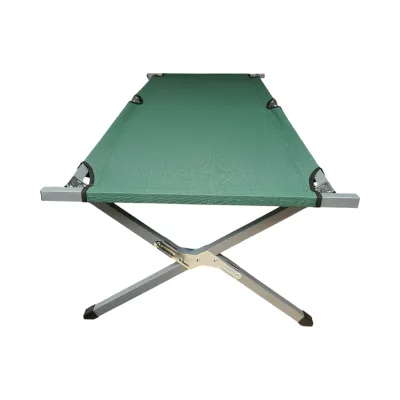 Pat pliabil de campanie, camping verde olive 190x66x42cm Breckner Germany - imagine 3