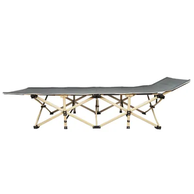 Pat pliabil de campanie, camping gri 190x66x42 cm Breckner Germany - imagine 8