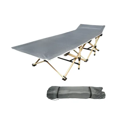 Pat pliabil de campanie, camping gri 190x66x42 cm Breckner Germany