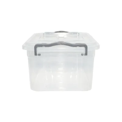 Cutie depozitare 10L cu capac din plastic, transparenta 360x240x150mm - imagine 3