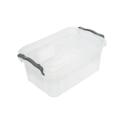 Cutie depozitare 10L cu capac din plastic, transparenta 360x240x150mm - imagine 4