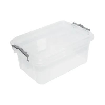 Cutie depozitare 7.5L cu capac din plastic, transparenta 220x340x140mm - imagine 3