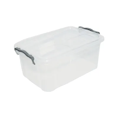 Cutie depozitare 15L cu capac din plastic, transparenta 280x430x175mm - imagine 3