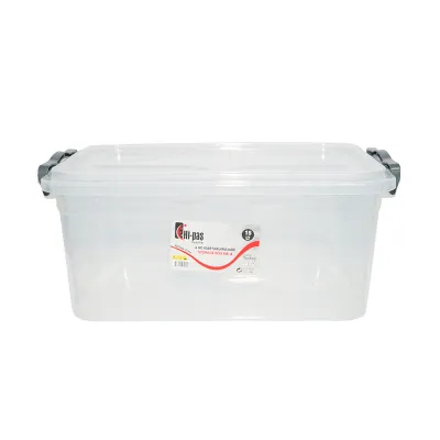 Cutie depozitare 15L cu capac din plastic, transparenta 280x430x175mm