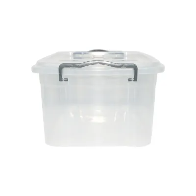 Cutie depozitare 15L cu capac din plastic, transparenta 280x430x175mm - imagine 2