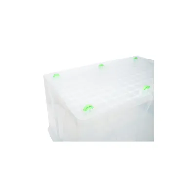Cutie depozitare 120L cu capac si roti din plastic transparenta 800x515x420mm - imagine 5