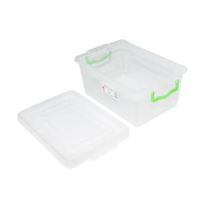 Cutie depozitare 5L cu capac din plastic, transparenta 305x210x135mm - imagine 4