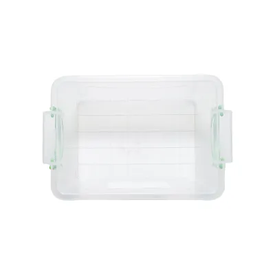 Cutie depozitare 1.5L cu capac din plastic, transparenta 210x140x100mm - imagine 5