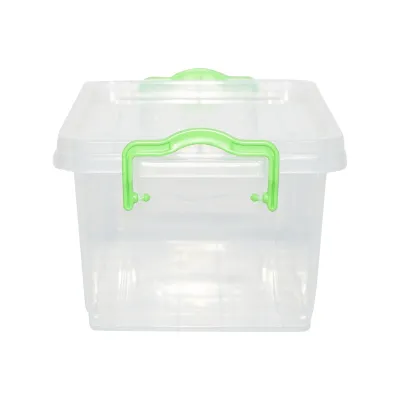 Cutie depozitare 1.5L cu capac din plastic, transparenta 210x140x100mm - imagine 3