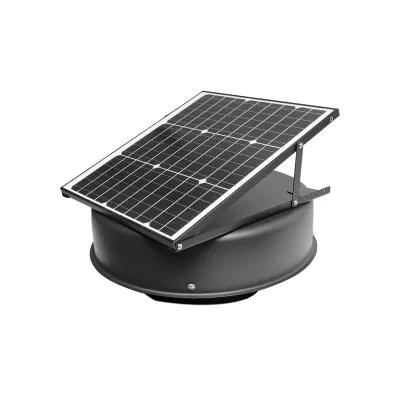 Ventilator evacuare acoperis axial industrial 300mm, 2100m3/h, motor brushless cu panou solar 35W Breckner Germany - imagine 4
