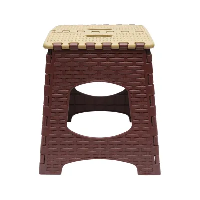 Scaun plastic crem-maro pliabil 286 x 325 x H360mm. - imagine 2