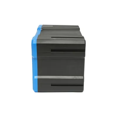 Cutie depozitare albastra din plastic modulara, 4 sertare 58x266x170mm Breckner Germany - imagine 2