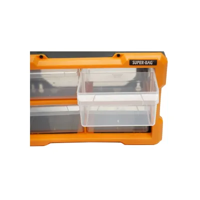 Cutie depozitare galbena din plastic modulara, 4 sertare 158x266x170mm Breckner Germany - imagine 5