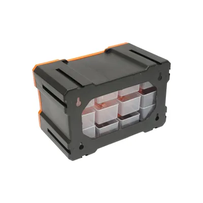 Cutie depozitare portocalie din plastic modulara, 12 sertare 158x266x170mm Breckner Germany - imagine 3