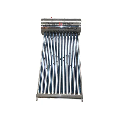 Panou solar nepresurizat inox cu 12 tuburi pentru apa calda, boiler 120L Breckner Germany - imagine 2