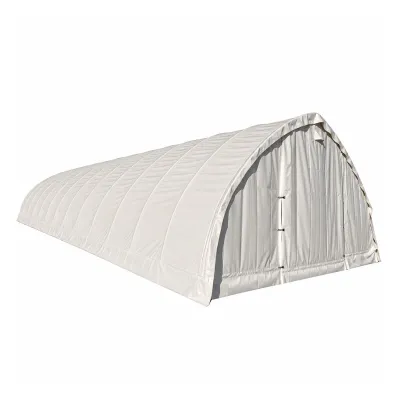 Hala depozitare industriala din PVC alb 750g/m2, latime 9.15m, lungime 26m, inaltime 4.5m cu structura de rezistenta metalica - imagine 3