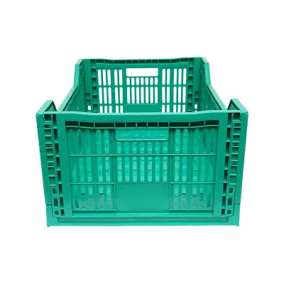 Lada, cutie plastic pliabila 595x395x250mm, verde pentru depozitare - imagine 4