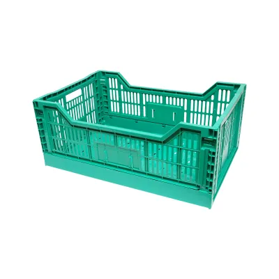 Lada, cutie plastic pliabila 595x395x250mm, verde pentru depozitare - imagine 3