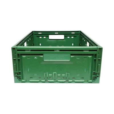 Lada, cutie plastic pliabila 595x385x185mm, verde pentru depozitare - imagine 5