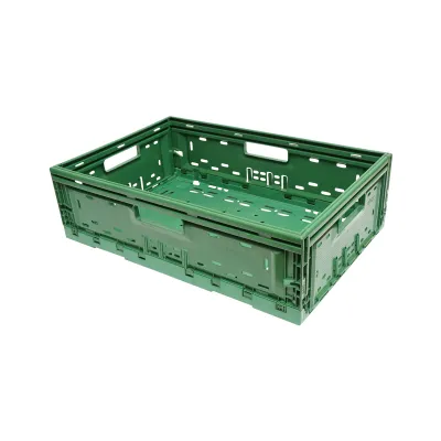 Lada, cutie plastic pliabila 595x385x185mm, verde pentru depozitare - imagine 4