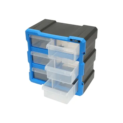 Cutie depozitare albastra din plastic modulara, 6 sertare 267x157x262mm Breckner Germany - imagine 5