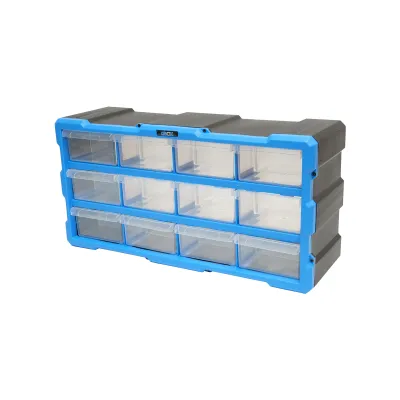 Cutie depozitare albastra din plastic modulara, 12 sertare 497x157x250mm Breckner Germany - imagine 2