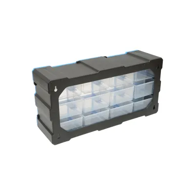 Cutie depozitare albastra din plastic modulara, 12 sertare 497x157x250mm Breckner Germany - imagine 4