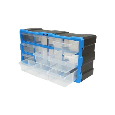 Cutie depozitare albastra din plastic modulara, 12 sertare 497x157x250mm Breckner Germany - imagine 5