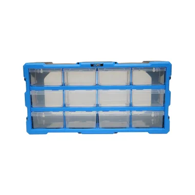 Cutie depozitare albastra din plastic modulara, 12 sertare 497x157x250mm Breckner Germany