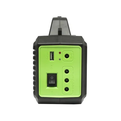 Kit iluminat portabil LED cu 2 becuri/proiector, panou solar si baterie 4000 mAh pentru pescuit camping GD-8077 - imagine 4
