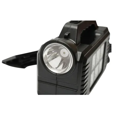 Kit iluminat portabil LED cu 2 becuri/proiector, panou solar si baterie 4000 mAh pentru pescuit camping GD-8077 - imagine 2