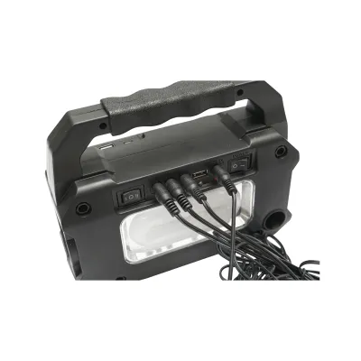 Kit iluminat portabil LED cu 3 becuri/proiector, panou solar radio FM si baterie 4500 mAhH pentru pescuit camping GD-8081FM - imagine 5