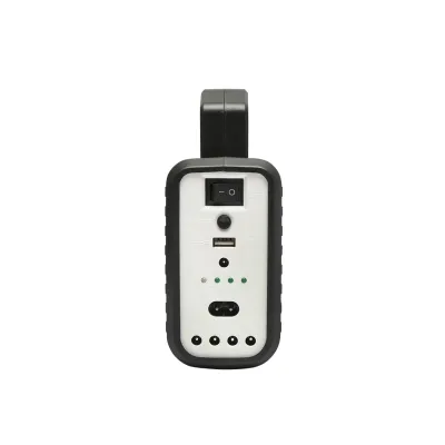 Kit iluminat portabil LED cu 3 becuri/proiector, panou solar radio FM, MP3 si baterie 4500 mAhH pentru pescuit camping GD-8028COB - imagine 5