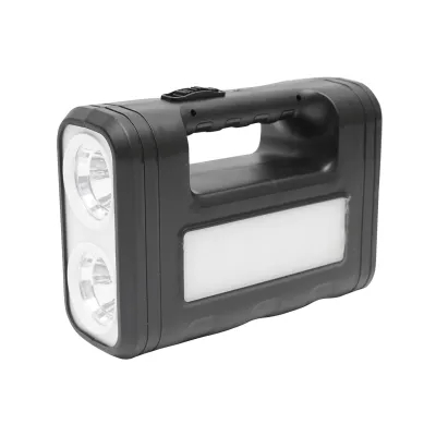 Kit iluminat portabil LED cu 3 becuri/proiector, panou solar si baterie 6V, 4.5Ah pentru pescuit camping GD-8017 - imagine 8