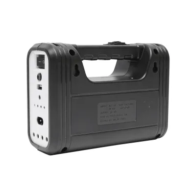 Kit iluminat portabil LED cu 3 becuri/proiector, panou solar si baterie 6V, 3Ah pentru pescuit camping GD-8017COB - imagine 4