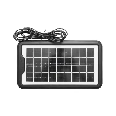 Kit iluminat portabil LED cu 3 becuri/proiector, panou solar si baterie 6V, 3Ah pentru pescuit camping GD-8017COB - imagine 7