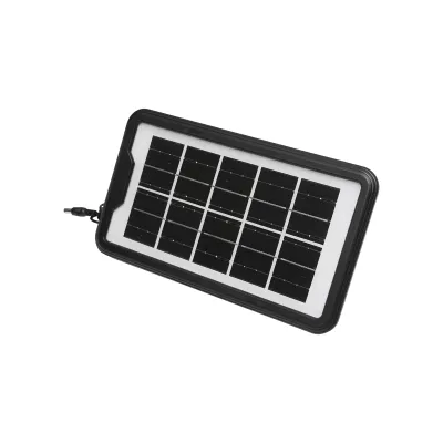 Kit iluminat portabil LED cu 3 becuri/proiector, panou solar si baterie 3.7V, 4500Ah pentru pescuit camping GD-8080 - imagine 4