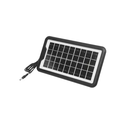 Kit iluminat portabil LED cu 3 becuri/proiector, panou solar si baterie 6V, 3Ah pentru pescuit camping GD-17 - imagine 7