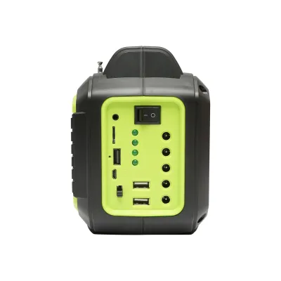 Kit iluminat portabil LED cu 4 becuri/proiector, radio FM panou solar si baterie 3.7V, 10000 mAH pentru pescuit camping GD-8072 - imagine 7
