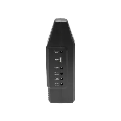 Kit iluminat portabil LED cu 3 becuri/proiector, radio FM, telecomanda panou solar si baterie 6V, 3 Ah pentru pescuit camping GD-8216 - imagine 5