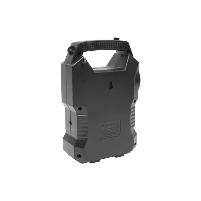 Kit iluminat portabil LED cu 3 becuri/proiector, radio FM, telecomanda panou solar si baterie 6V, 3 Ah pentru pescuit camping GD-8060 - imagine 5
