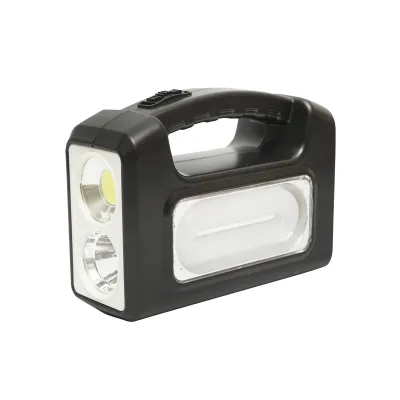 Kit iluminat portabil LED cu 3 becuri/proiector, panou solar si baterie 6V, 4.5 Ah pentru pescuit camping GD-7COB - imagine 4