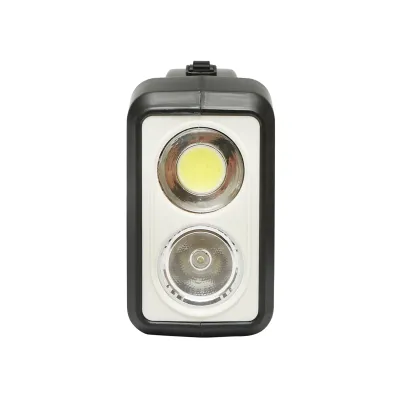 Kit iluminat portabil LED cu 3 becuri/proiector, panou solar si baterie 6V, 4.5 Ah pentru pescuit camping GD-7COB - imagine 3