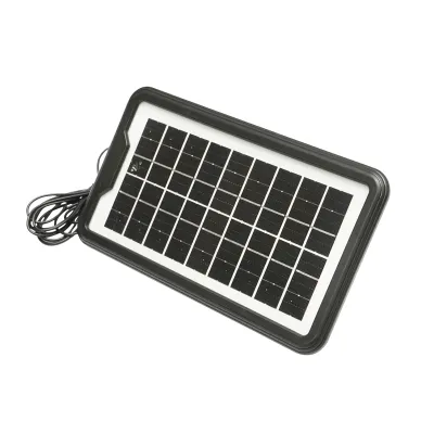Kit iluminat portabil LED cu 3 becuri/proiector, panou solar si baterie 6V, 4.5 Ah pentru pescuit camping GD-7COB - imagine 6